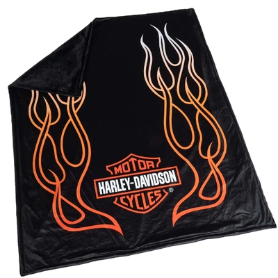 Harley-Davidson Bar &amp; Shield Flames Blanket