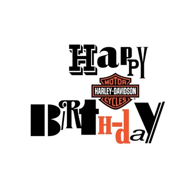 Harley-Davidson Tumble Birthday Card