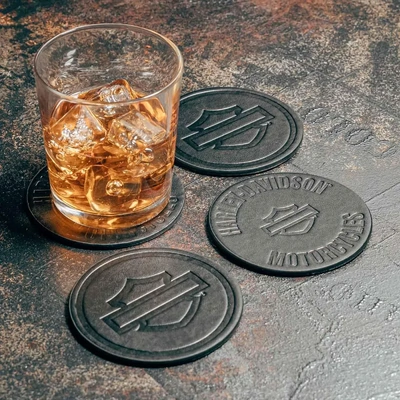 Harley-Davidson Open B&amp;S Coaster Set