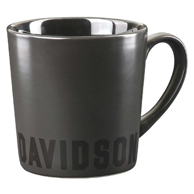 Harley-Davidson Bold H-D Text Ceramic Coffee Mug - Matte Black - 16 oz