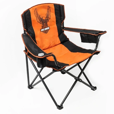 Harley-Davidson Bar &amp; Shield Eagle Folding Chair - Black/Orange