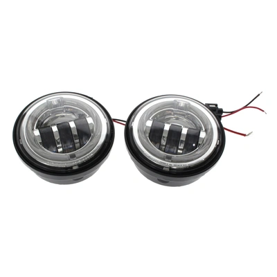 4-1/2in. LED Passing Lamp Inserts with Halo - Chrome