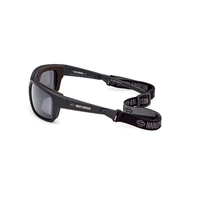 Harley-Davidson Mens Classic Eagle Sunglasses - Black/Blue Mirror Lens