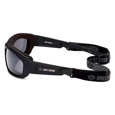 Harley-Davidson Mens Soldier Sunglasses - Black/Grey Silver Mirror Lens