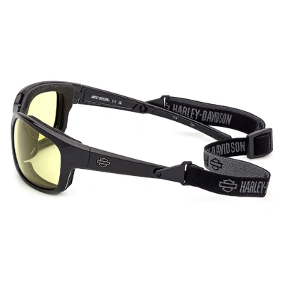 Harley-Davidson Mens Classic Eagle 2.0 Sunglasses - Shiny Black/Yellow Lens