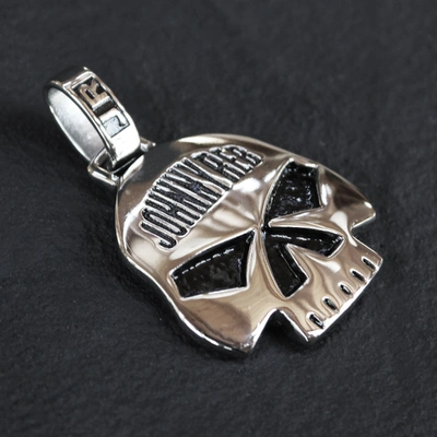 Johnny Reb Skull Pendant - Silver