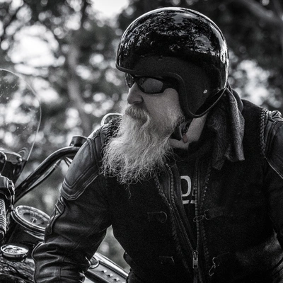 Johnny Reb Burke Open Face Helmet - Black