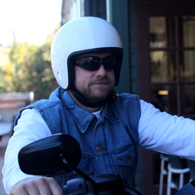 Johnny Reb Burke Open Face Helmet - White