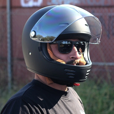 Johnny Reb Burke Full Face Helmet - Black