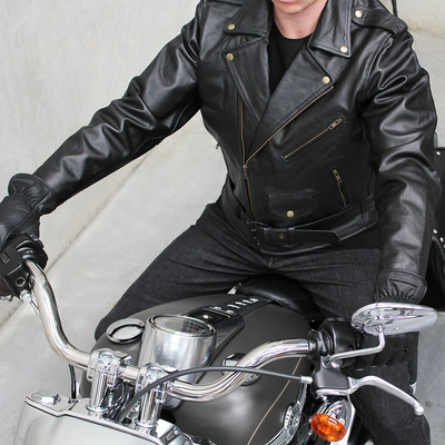 Johnny Reb Mens Kings Canyon Leather Jacket - Black
