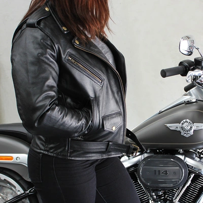 Johnny Reb Womens Savannah Leather Jacket - Black