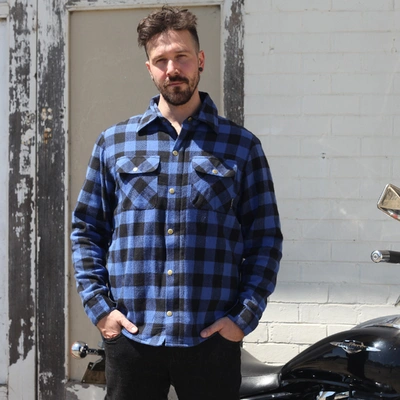 Johnny Reb Mens Waratah Protective Shirt - Blue/Black
