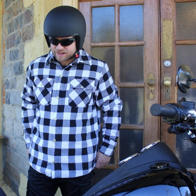 Johnny Reb Mens Waratah Protective Shirt - White/Black