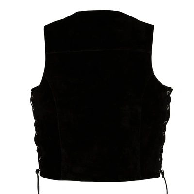 Johnny Reb Mens Longreach Suede Vest - Black