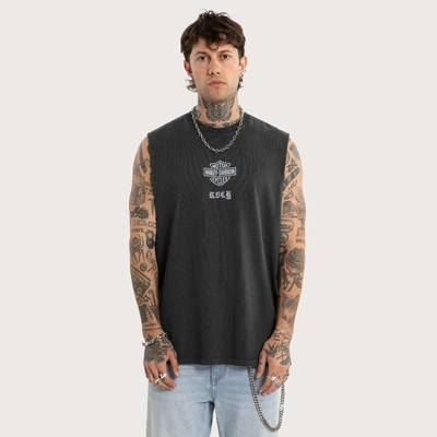 Harley-Davidson x KSCY Idle Relaxed Muscle Tee - Pigment Black