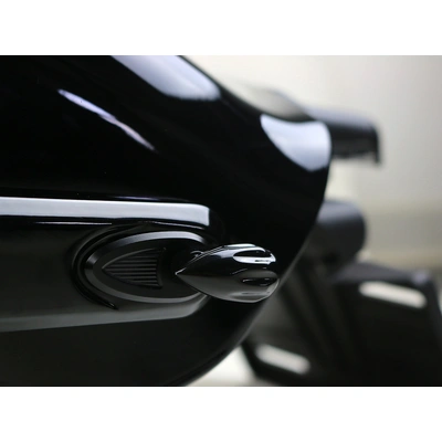 Rear Run/Brake/Turn Signals. Neowise Bullet Grooved - Black