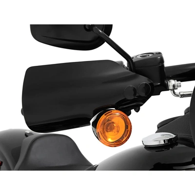 Handguards - Black. Fits Most Softail &amp; Dyna 1996-2017 running OEM Front Indicators