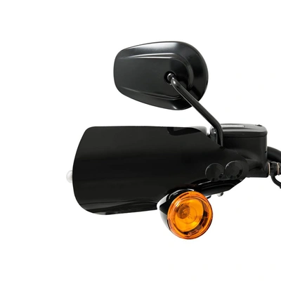 Handguards - Black. Fits Softail 2018-2024 &amp; Road King 2021up running OEM Front Indicators