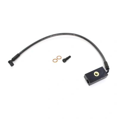 Magnum Stock Length Lower Front Brake Line Fits Softail 2018up - Black Pearl