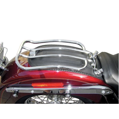 Solo Seat Luggage Rack - Chrome. Fits Deluxe &amp; Heritage 2005-2017 &amp; Fat Boy 2007-2017