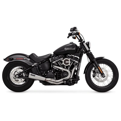 Vance &amp; Hines 2-1 Upsweep Pcx - Stainless Steel Softail 18-23 ( Fits Fxfb/Fxbb/Flsl/Flde/Fxlr) (Was V27623)