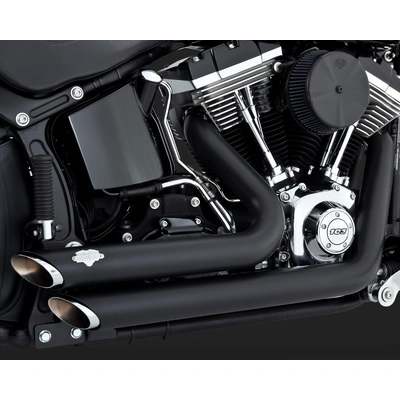 Vance &amp; Hines Pcx Sh Shot Stag Blk Softail 12-17 (Exc Fxsb/Fxse) (Was V47225)
