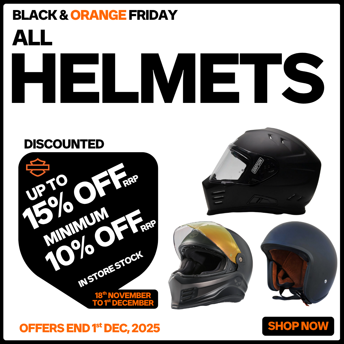 Black Fridays Helmet Specials