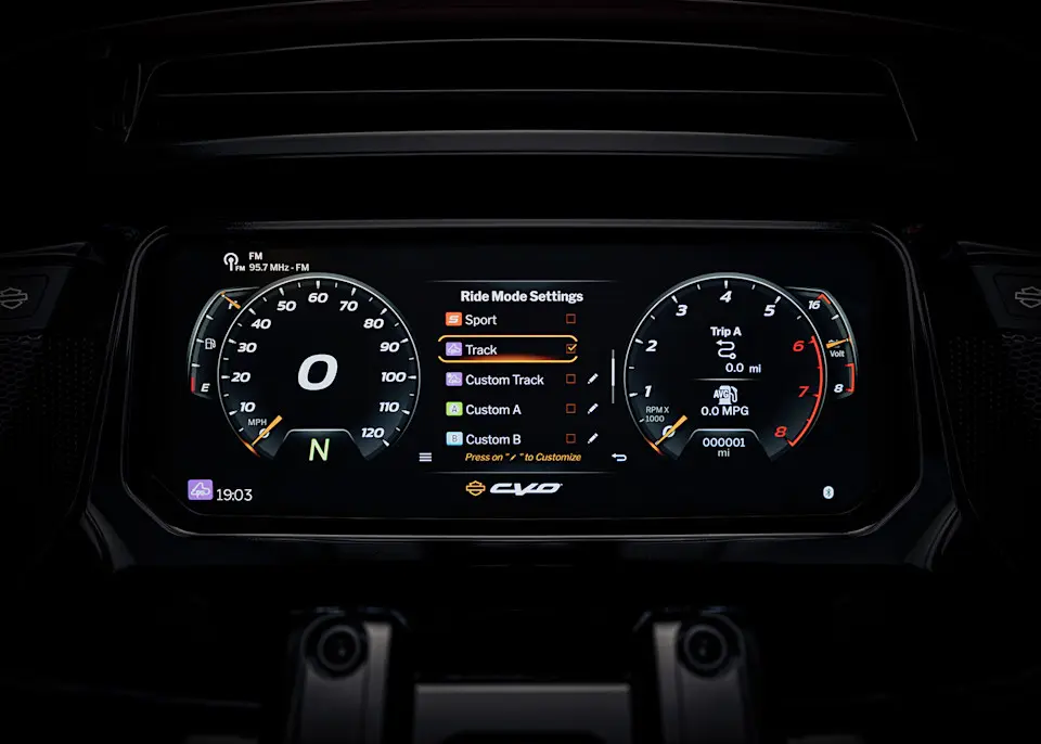 2026 CVO Road Glide ST Beauty Ride Modes