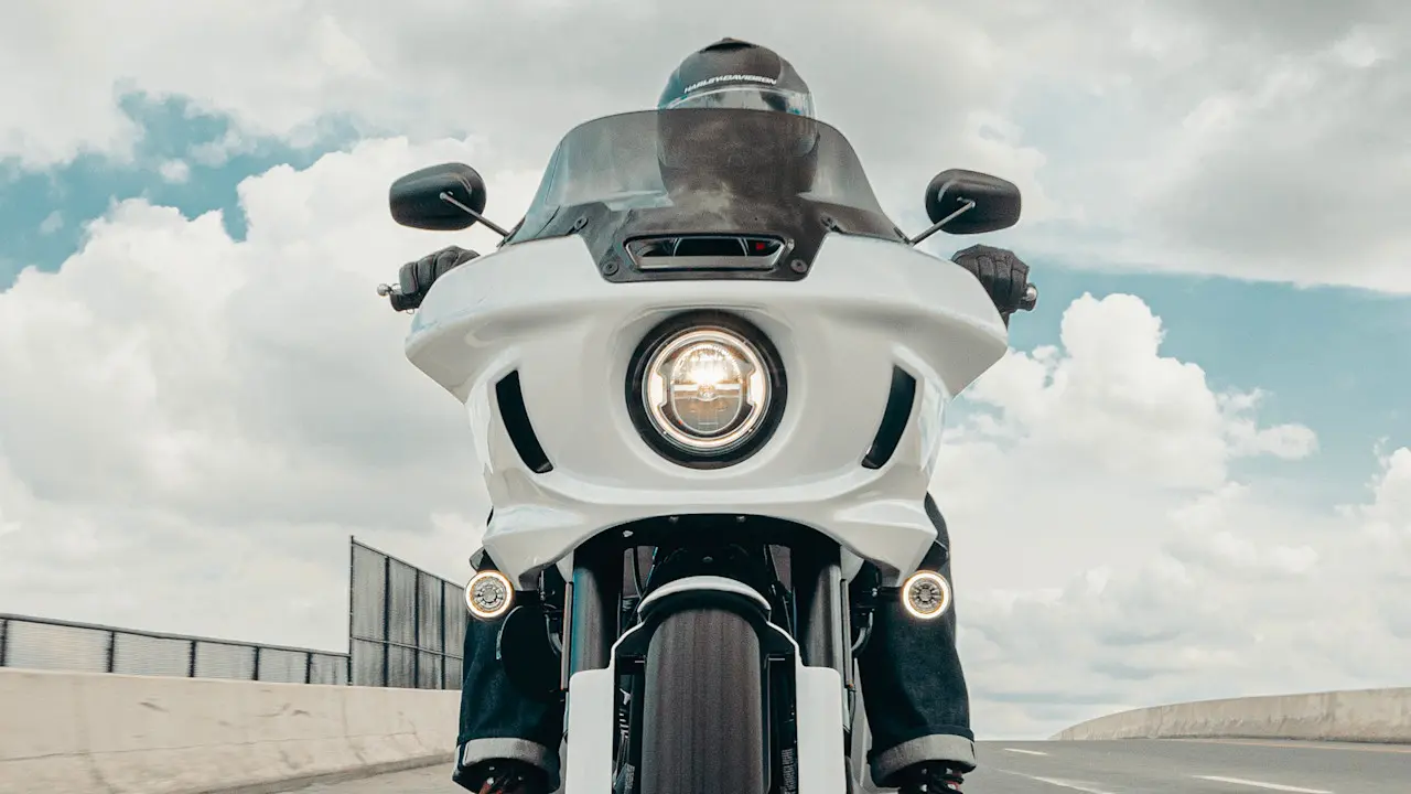2026 Low Rider ST Motorcycles Riding Shot