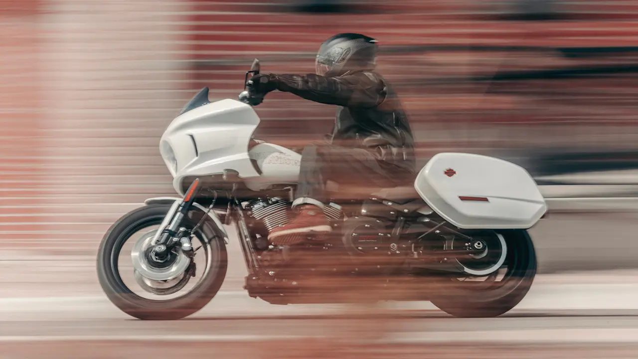 2026 Low Rider ST Motorcycles Riding Shot