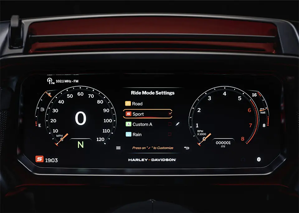 2026 Road Glide 3 Ride Modes Display