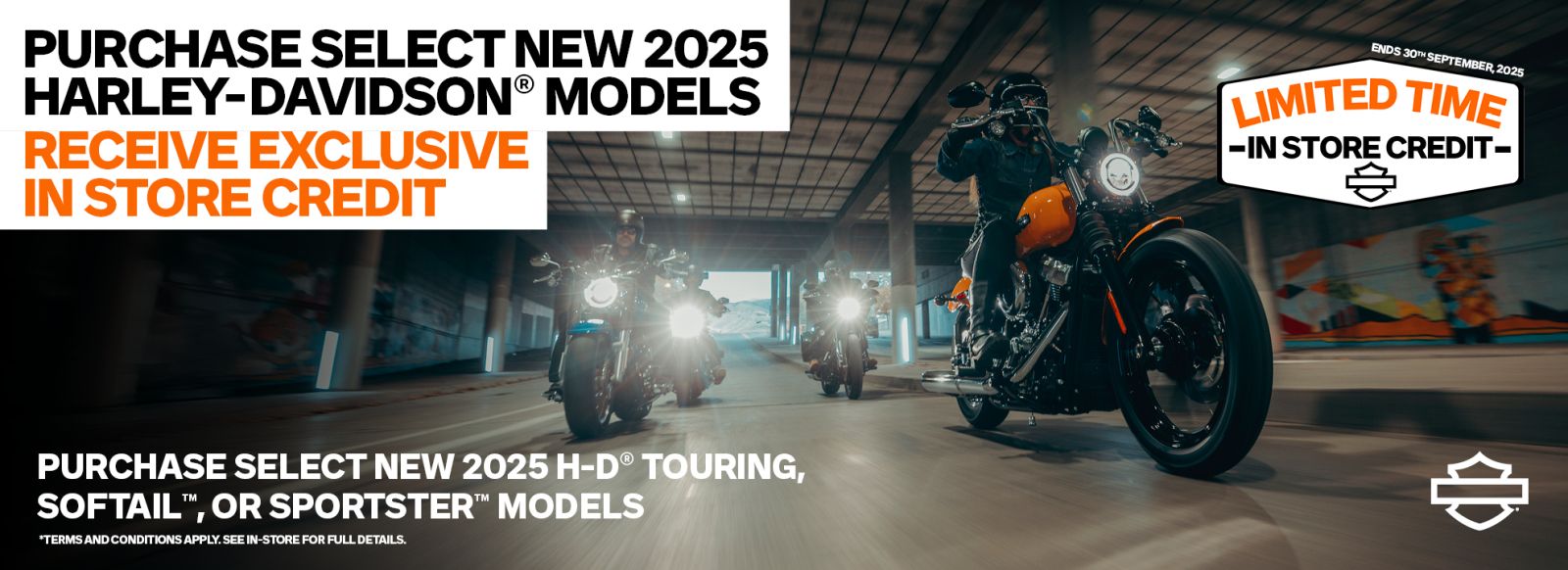 Harley-Davidson MY25 In Store Credit Offer