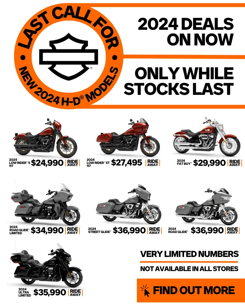 Last Call Deals For New 2024 H-D Models