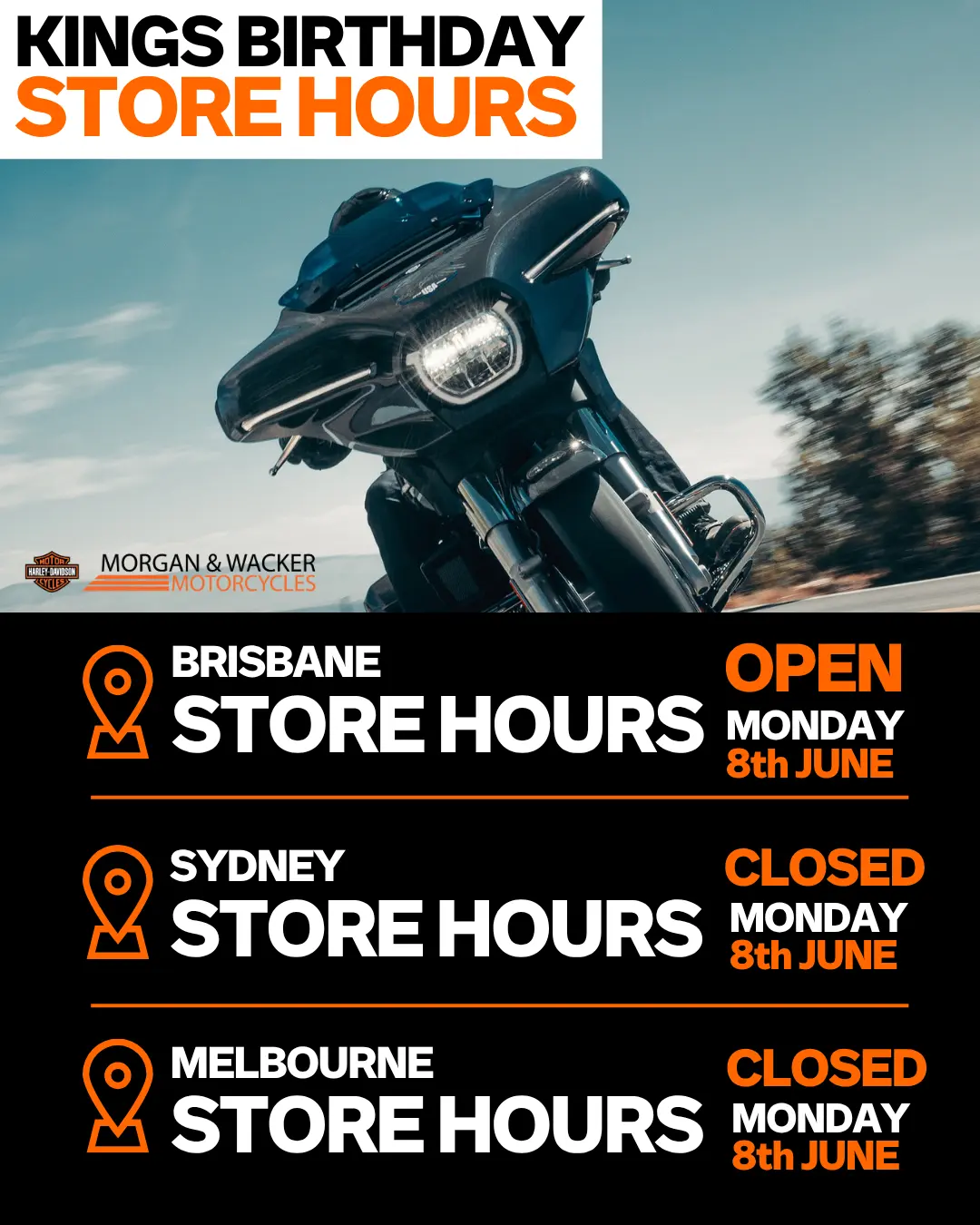 Kings Birthday Store Hours