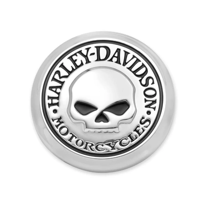 Willie G Skull Fender Skirt Medallions - Chrome