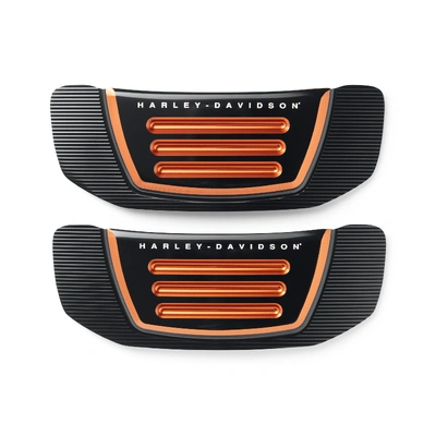 Harley-Davidson Adversary Cam Sprocket Medallions - Black/Orange