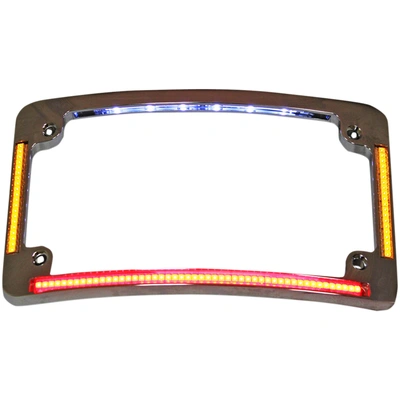 KPR Industries Chrome LED All In One Radius License Plate Frame