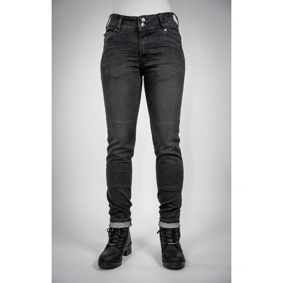 Bull-It Womens Raven Straight/Short Motorcycle Jeans - Black