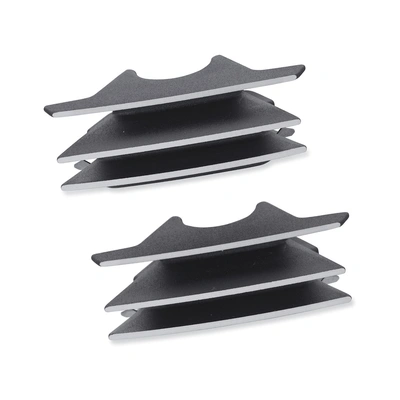 Finned Spark Plug Covers - Black