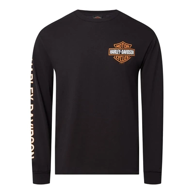 Harley-Davidson Mens Bar &amp; Shield Long Sleeve Dealer Tee - Black