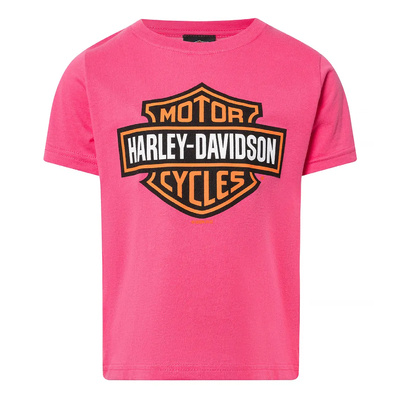 Harley-Davidson Bar &amp; Shield Girls Toddler Tee - Pink