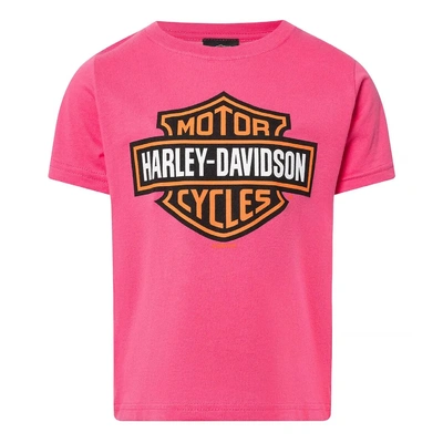 Harley-Davidson Bar & Shield Girls Toddler Tee - Pink