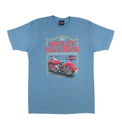 Harley-Davidson Bike Border Short Sleeve Mens Tee - Slate