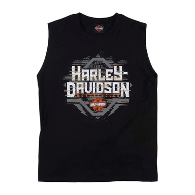 Harley-Davidson Knuckle Mens Muscle Tee - Black