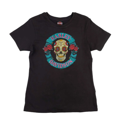Harley-Davidson Castle Sugar Womens Tee - Black/Acid