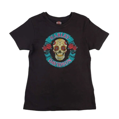 Harley-Davidson Castle Sugar Womens Tee - Black/Acid