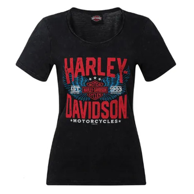 Harley-Davidson Takeoff Womens Tee - Black/Acid