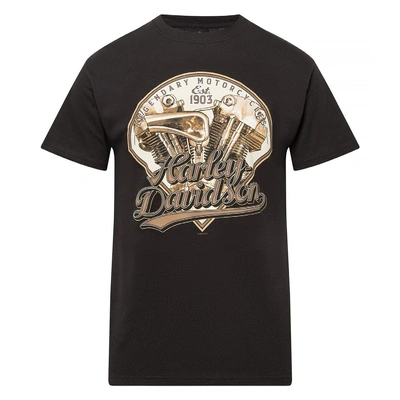 Harley-Davidson Mens Double Header Dealer Tee - Black