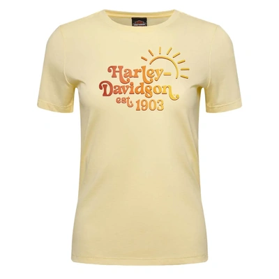 Harley-Davidson Womens Bask Dealer Tee - Vanilla