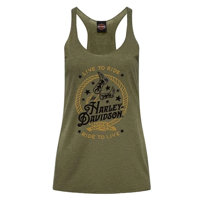 Harley-Davidson Womens Yee Haw Dealer Tee - Green